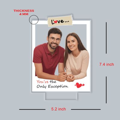 Personalized Photo LED Night Lamp with Love Quote 7 Color Changing Light with Black Base Valentines Day Gift for Husband Wife, Girlfriend Boyfriend